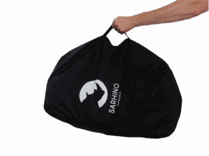 Shield flight bag for backpacks - black